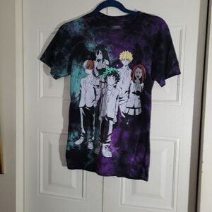 My hero Academia Japanese Anime Unisex Xsmall tie Dye Short sleeve tee shirt